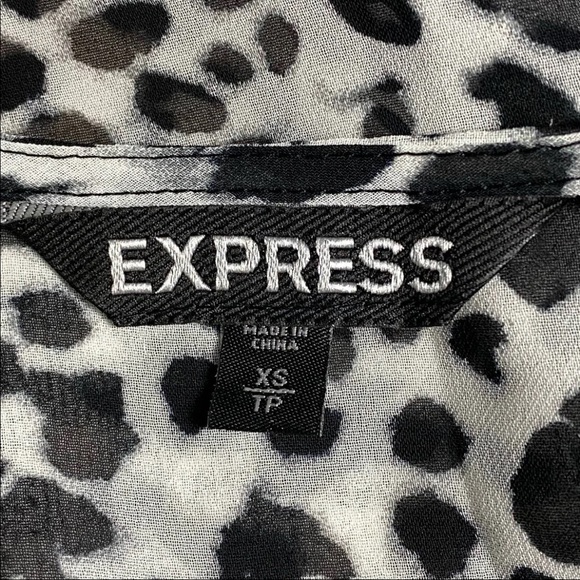 Express Leopard Print Ruffle Tank Top - Picture 7 of 8